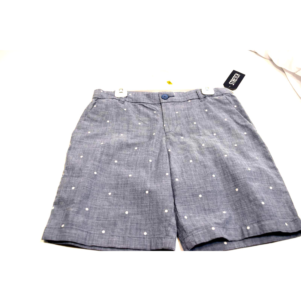 NWT OshKosh B'Gosh Shorts‎ Girls Size 14 in Light Denim w/ Polka Dots